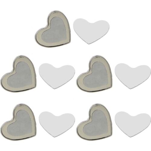 Square/Round/Heart Shape Creative Sublimation Blank Sublimation DIY Metal Badge Customization for Women Men