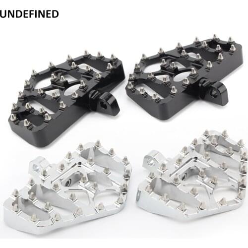 Motorcycle MX Offroad Floorboards Foot Pegs Wide Fat Footrest Pedals For Harley Dyna Fatboy FXDF Softail Sportster 883 XL Bobber