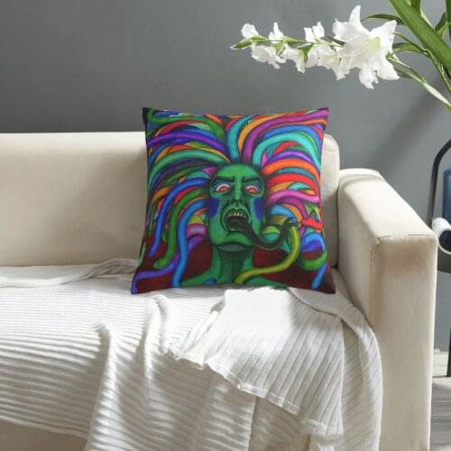 Medusa pillowcase printed cushion cover sofa waist pillow pillow cover