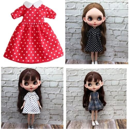 New Fashion Dress For Blyth Doll Lovely And Cute Dress Doll Clothes For Barbie 1/6 Doll DIY Accessories
