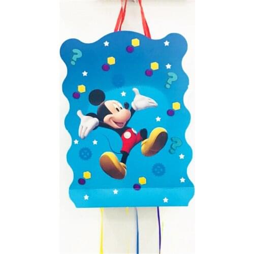 40*30cm/set Kids Birthday Party Supplies Cartoon Theme Mickey Mouse Paper Pinata Disposable Baby Shower Party Decoration Favors