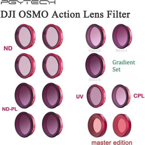 PGYTECH Osmo Action Lens Filter ND8/16/32/64 ND-PL CPL UV Pro Version Master For DJI OSMO Action Camera Accessories
