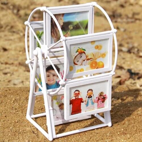 Windmill Ferris Wheel Shape Baby Photo Frame, Babys Keepsake Picture Frame hold 12pcs 3 inch photos 360 degree rotating feature