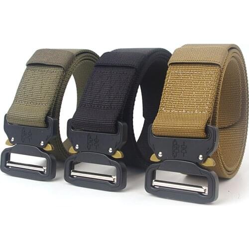 Canvas Belt Quick Release Buckle Luxury Fashion Pants Accessories Unisex Military Outdoor Training Designer Belt Gifts for Men