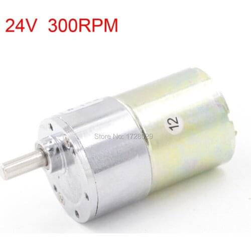 6mm Shaft Diameter DC Gear Reduction Motor DC 24V 300RPM ZGB37RG