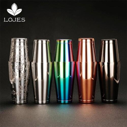 28&20oz Stainless Steel Cocktail Shaker Tin On Tin Martini Bartender Shaker Drink For Both Bar Professional And Home Use