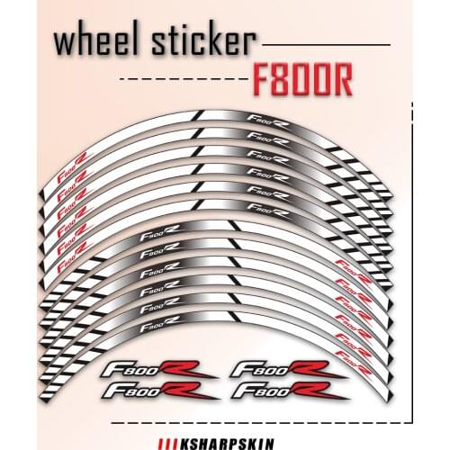 12 Strips Stickers Hot Motorcycle Reflective Sticker Fashion Tire Decal Super Mucous Membrane Decals For BMW F800R F 800R F800 R