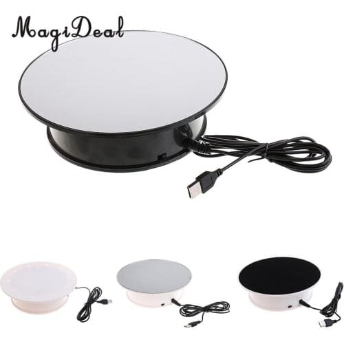 Double Use 360 Turntable Rotating Jewelry Watch Phone Ring Display Stand Holder Turn Table Plate Novelty Gift Toy