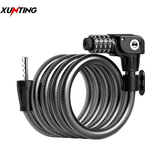 Xunting Bicycle Lock Steel Cable Mountain Bike Key Password Chain Bicycle Lock candado bicicleta Bike Accessories antivol moto