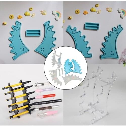 Jewelry Display Shelf Rack Epoxy Resin Mold DIY Crafts Casting Tool Desktop Storage Stand Silicone Mould