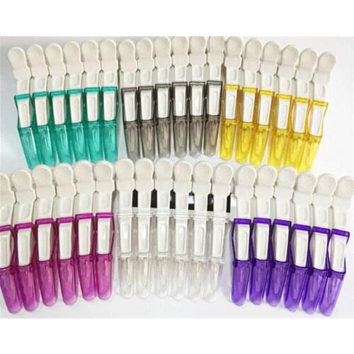 Hot Sale 6Pcs/Set Crocodile Crystal Coloring Hair Clip Clippers Hairpin Professional Hairdresser Tool Women Styling Accessories