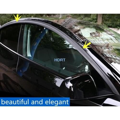 Awnings Weather Shield Window Visor Deflector Guard For Tesla Model Y/Model 3 2021 Car Styling Auto Accessories Sun Rain Visor