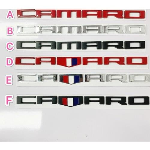 1x 3D Metal Car Fender Trunk CAMARO FLAG Letter Stickers Emblem Badge Car Styling Decal for Camaro Accessories