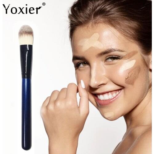 1Pcs Wooden Foundation Brush Nose Eye Corner Wing Foundation Powder Concealer Brush Multifunctional Cosmetic Brush Makeup Tools