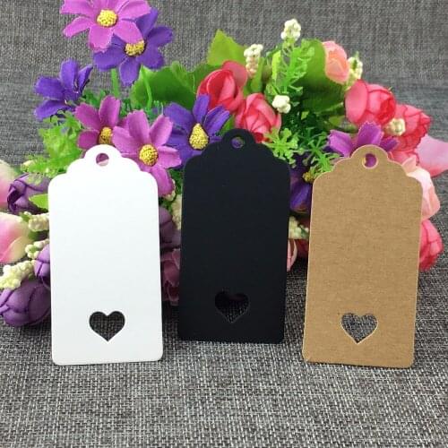 200 pcs DIY Kraft Paper Tags Brown Lace Scallop Head Label Luggage Wedding Note Blank price Hang tag Kraft Gift 8x4cm