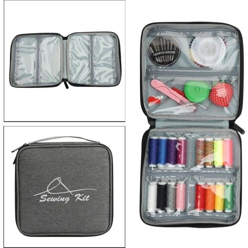 25pcs Sewing Kits with Carry Bag Storage Case- Complete Needle and Thread Sew Kit Beginners Sewing Repair Kit