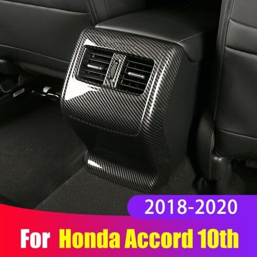ABS Car Rear Air Conditioning Vent Outlet Protective Trim Cover Sticker For Honda Accord X 10th 2018 2019 2020 Accessories