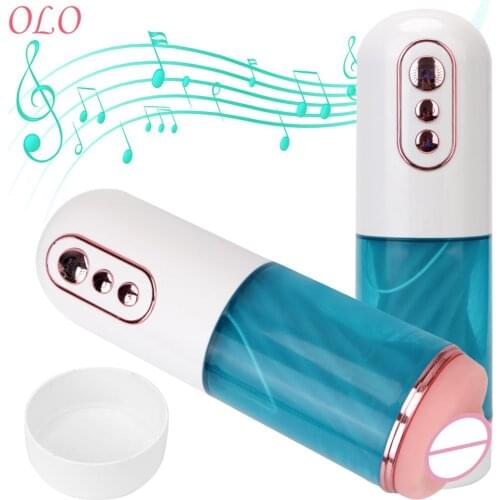 Automatic Rotation 7 Adjustable Telescopic Modes Male Masturbation Cup Real Vagina for Men Male Masturbator Vibrator