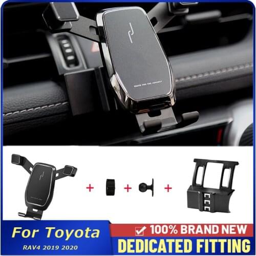 Car Mobile Phone Bracket Air Vent Mount Support Phone Holder For Toyota RAV4 2019 2020