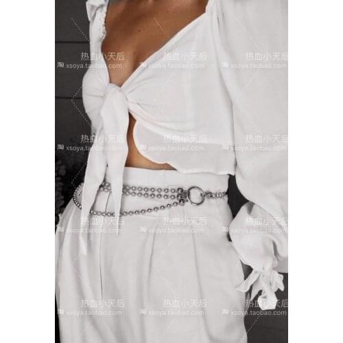 HANDMADE HANDMADE titanium steel bead waist CHAIN