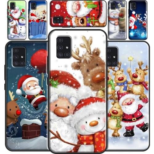 Santa Snowman Reindeer Case For Samsung A72 A52 A42 A32 A12 A02 A20 A30 S A40 A50 A70 A21S A20e A11 A31 A51 A71