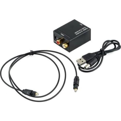Digital Adaptador Optic Coaxial RCA Toslink Signal to Analog Audio Converter Adapter Cable