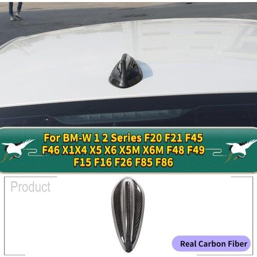 For BM-W1 2 Series F20 F21F45 F46 X1X4 X5 X6 X5M X6M F15 Real Carbon Fiber Shark Fin Antenna Cover Antenna Cover Car Accessories