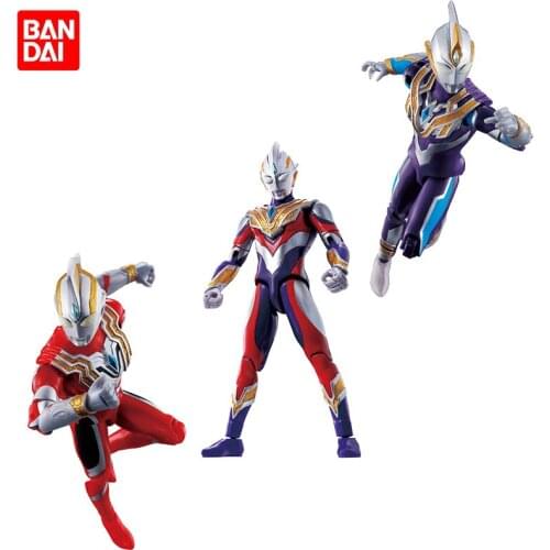 Bandai Genuine Anime Ultraman Trigger New Generation Tiga Action Figures Ultraman Trigger Compound Morphology Model Toy Doll