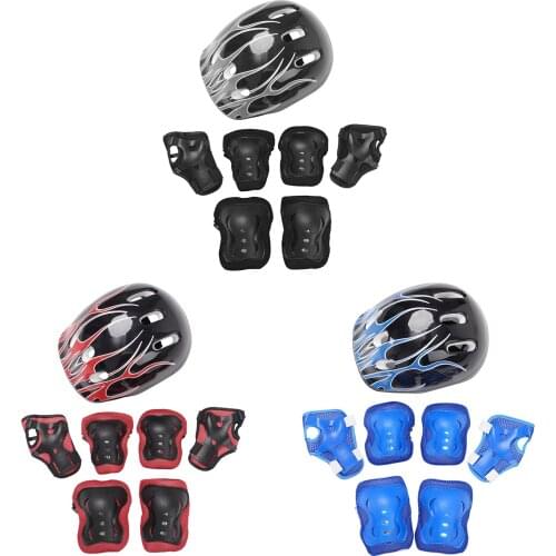Kids Helmet Protective Gear Set Toddler Helmet Kids Knee Pads for Youth Bike Skateboard Helmet Knee Elbow Wrist Pads for Roller