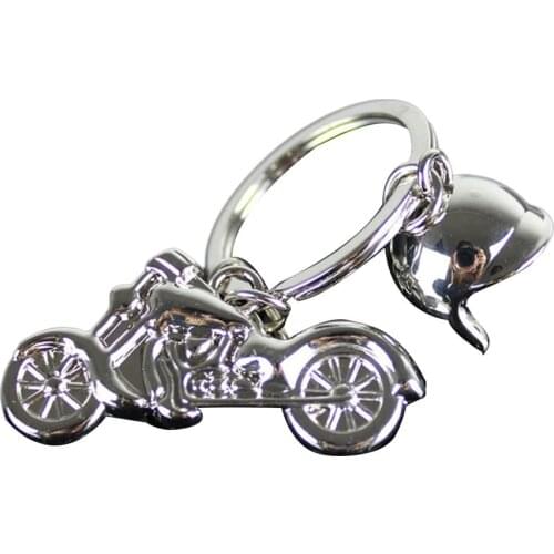 Motorcycle Helmet Metal Keychain Creative Fashion Metal Decoration Keychain Pendant Ornament Christmas Gift Unisex