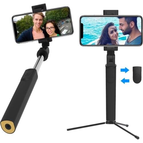 Mini wireless Bluetooth tripod Monopod Selfie Stick for mobile phone Aluminum tripod for phone
