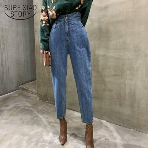 Fashion High Waist Jeans Women Loose Denim Jeans Woman Autumn 2021 Female Trousers Streetwear Casual Cotton Pantalon 10822
