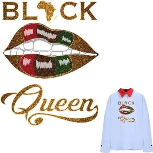 Queen Lips Sticker On Clothes Ironheat Transfer Fashion Iron On Diy Accessory Stickers Clothes Patches Girl
