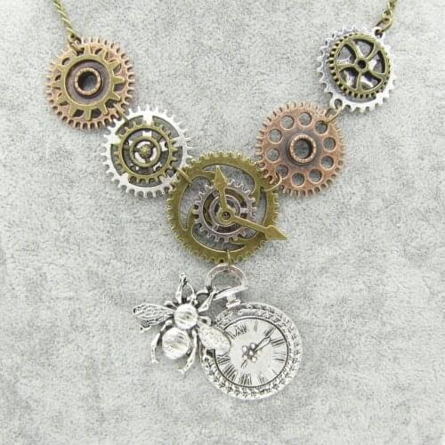 The Original Design Various Shapes and Colors Gear Parts Nice Comb Steampunk DIY Necklace Vintage Jewelry