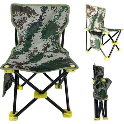 Outdoor Camping Portable Non-Slip Oxford Cloth Canvas Folding Chair Backrest Fishing Stool For Fishing BBQ Outdoor Chair