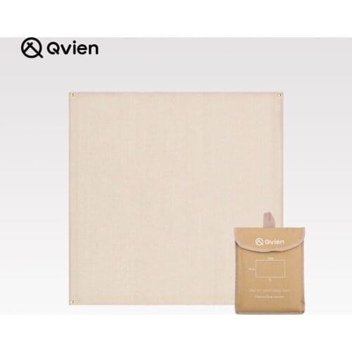 Qvien Camping Glassfiber Fireproof Cloth Flame Retardant Barbecue Heat Insulation Mat High Temperature Picnic BBQ Pad
