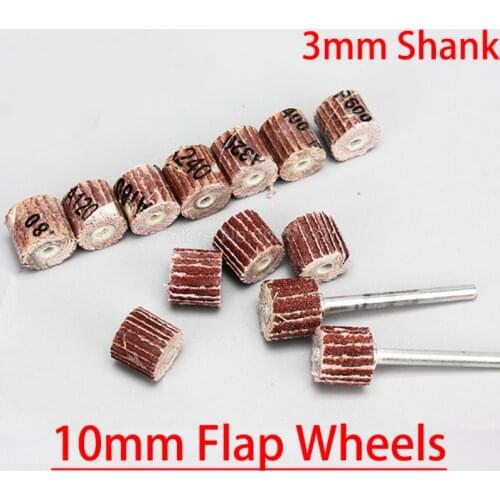1Pcs 10mm Sanding Flap Disc Grinding Wheels Brush Sand Dremel Accessories For Abrasive Grinder Rotary Tools