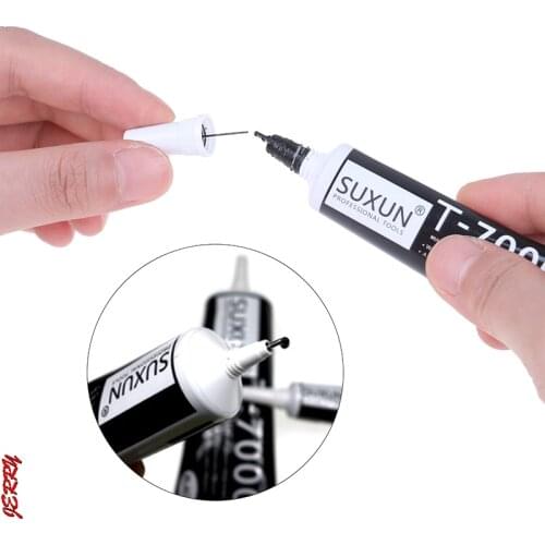 T-7000 Black Body Rubber Super Sealant Mobile Phone Touch Screen Repa Epoxy Resin 1pc T7000 Super Black 15ml Liquid Glue