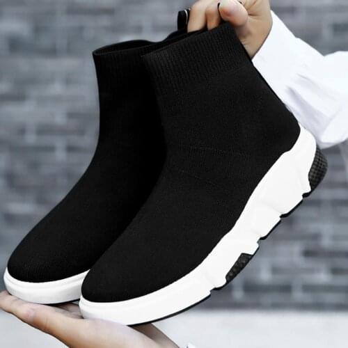 High Top Summer Sport Sneakers Socks Women Sports Shoes Womens Running Shoes Lady Black Female Footwear Sneakees Sapatos D-466