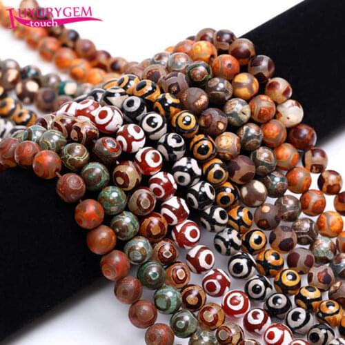 High Quality Natural Multicolor Agates Stone Round Shape Loose Spacer Crack Beads 8mm 10mm DIY Gem Jewelry Accessory 38cm sk25
