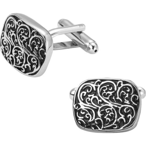 Mens shirts Cufflinks high-quality copper material Oval retro pattern Cufflinks Cufflinks 5 pairs of packaging for sale