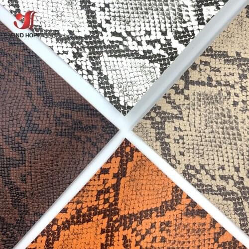 Snake Pattern Faux PU Leather Sewing Fabric Waterproof High Quality Synthetic Vinyl For Bag Sofa Earring DIY Craft Bows Material