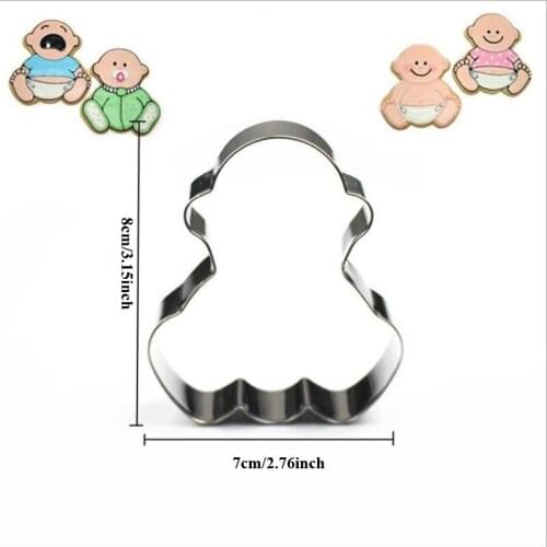 1pcs patisserie reposteria Kitchen Baby shape Moldes Metal Cookie Cutter Crafts Fondant Cake Decor Tools Pastry Biscuit Mould