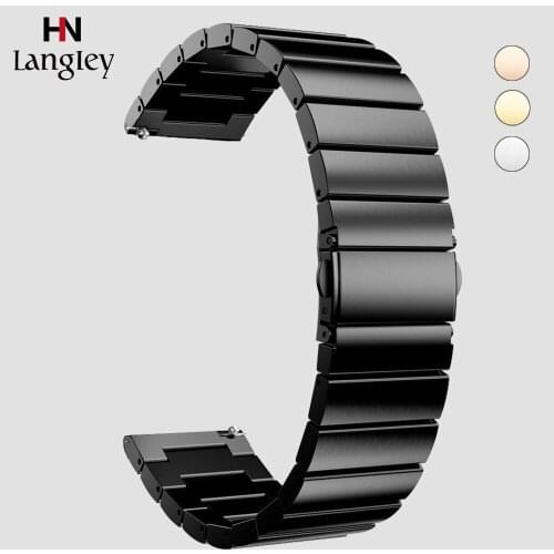 20/22mm Bands For Samsung Gear S2 Classic S3 Frontier Classic Straps Stainless Steel Galaxy Watch 42/46mm Replacement Wristband
