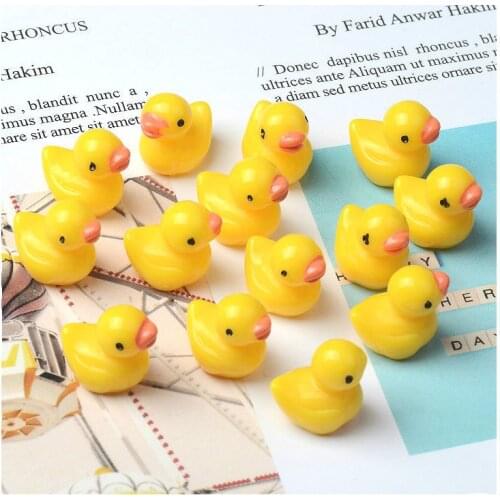 30Pcs Simulation Duck Planar Resin DIY Craft Supplies Flatback Resin Art Basteln Hair Accessories Decor Material Children Toy
