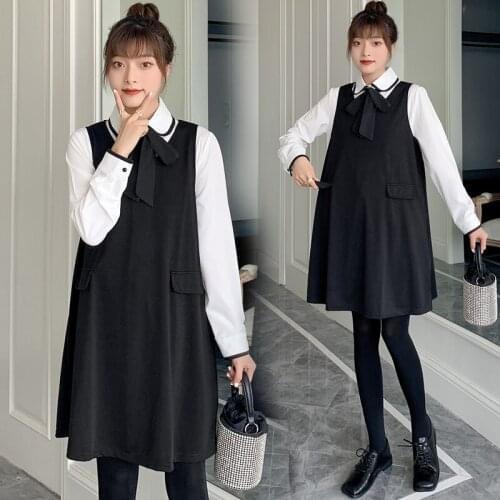 622# Maternity Clothes Stylish Sweety 2Pcs Maternity Dress Set Clothes for Pregnant Women Pregnant Women Suit