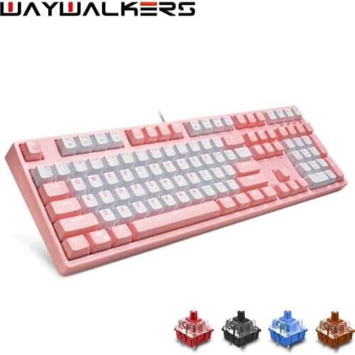 87/108 Keys Gaming Mechanical Keyboard Anti-ghosting LED Backlit USB Wired Ergonomics Keyboards For Pro Computer Laptop PC Gamer