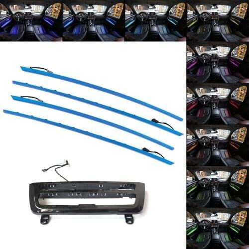 9Colors LED Ambient For BMW F30 F31 3Series 2012-2019 Car Door Dash Panel Light Trim Strip Blue Strips