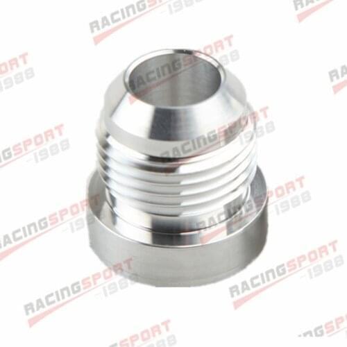 AN-10 10AN -10AN Male Aluminum Weld On Fitting Round Base Silver