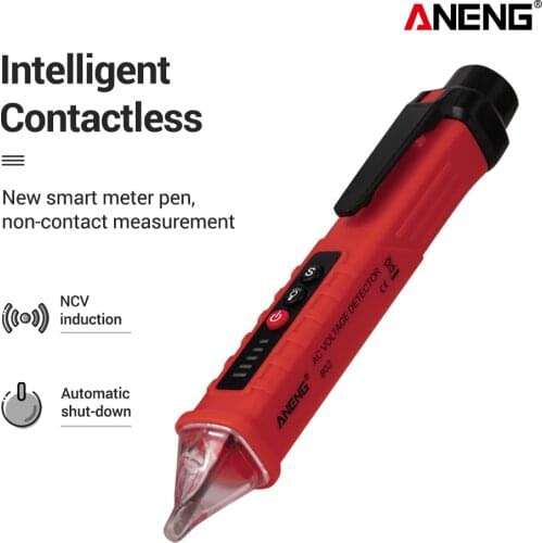 VD802 Non-contact AC Voltage Detector Tester Meter 12V-1000v Pen Style Electric Indicator LED Outlet Voltage Dectetor Sensor wit